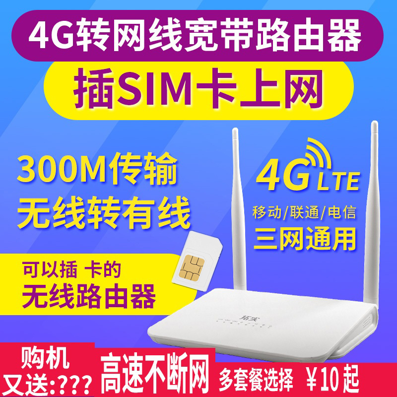 Towards 4G broadband wireless router Unicom mobile 3g4g routing plug-in cassette with WiFi wired