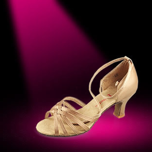 Latin Dancing Shoes Satin Heel Middle And Adult Latin Dance Shoes Girl Soft Bottom Dancing Shoes Practice