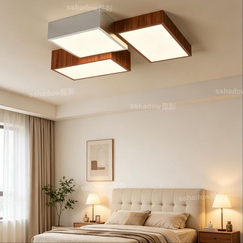 Modern Minimalist Style Bedroom Ceiling Light, Flicker-Free Eye-Protection Ceiling Light, High-End Ambiance Led Light for Bedroom and Study