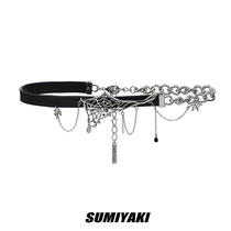 SUMIYAKI ORIGINAL DERMIS SPIDER WEB NECKLACE WOMAN HIGH STREET NECK CHAIN PUNK LOCK BONE CHAIN SWEET AND HOT GIRL SENIOR