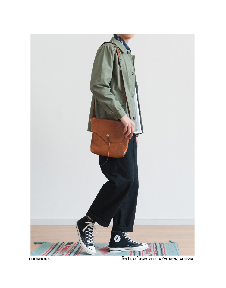 Youcho 2019 mùa thu Nhật Bản retro dụng cụ giặt túi áo khoác nam áo khoác nam thủy triều Ami - Cao bồi shop đồ nam