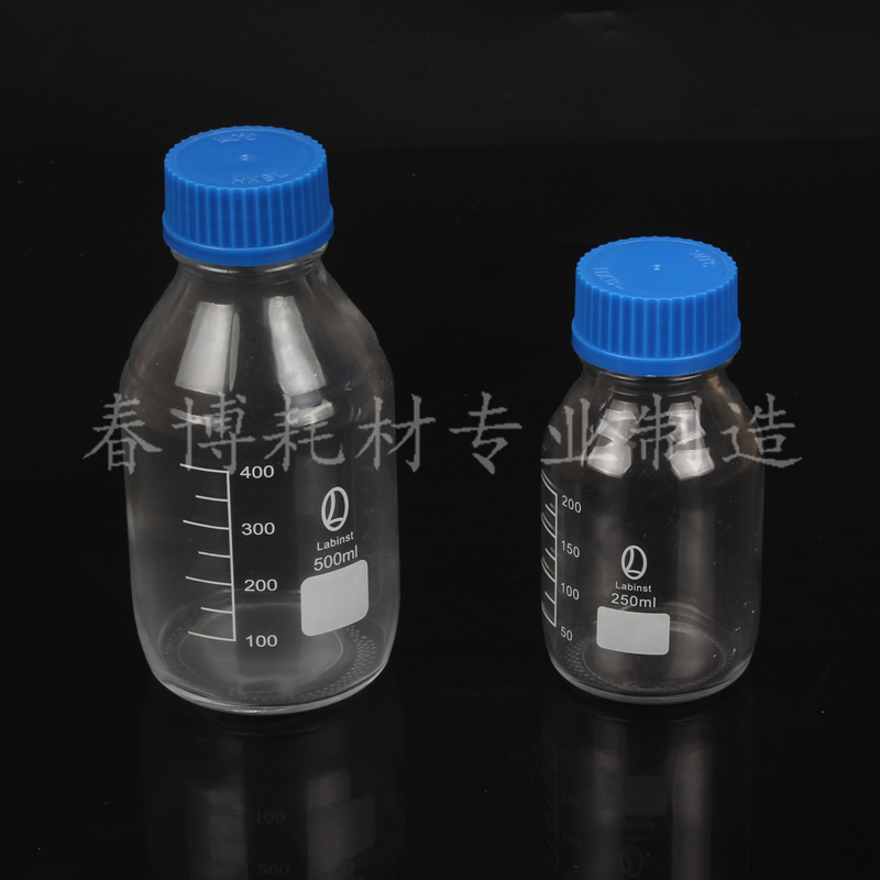 蓝盖试剂瓶 螺口 透明250ml 500ml