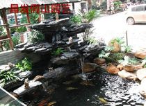 Real stone rockery Pool Melaleuca rockery Flowing water Garden Large rockery Balcony Roof Rockery under the roof