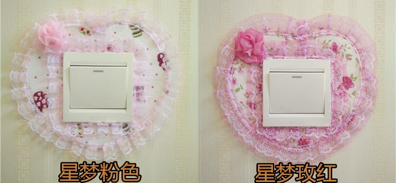 Ren chuyển đổi bìa vải dán switch dán tường đa màu đám cưới sáng tạo chuyển đổi ánh sáng trang trí ổ cắm bụi bảo vệ bìa
