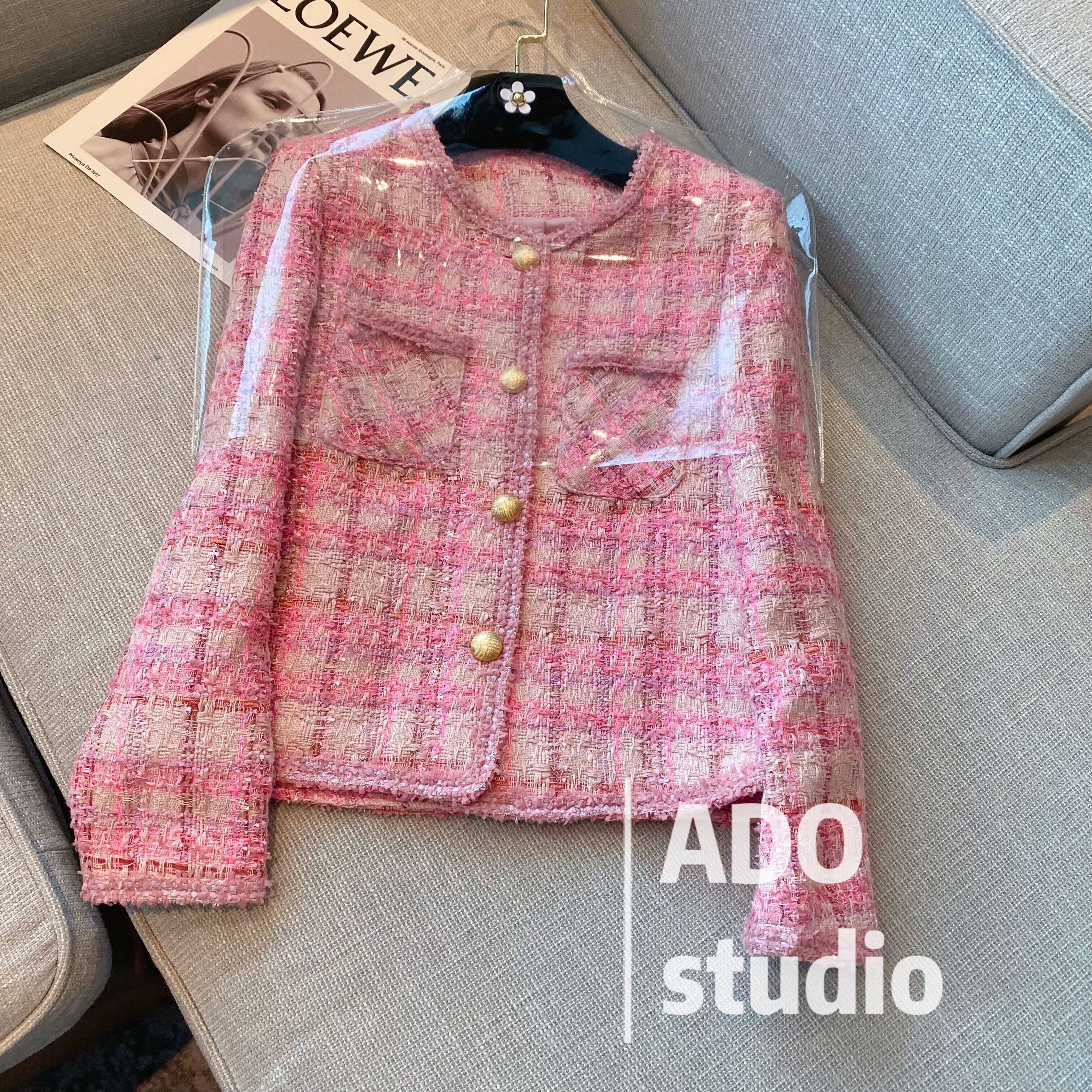 The French name Yuanyuan Xiaoxiang Wind jacket woman 2022 Chunqiu Ji's new self-fit and thin temperament and short-style blouses