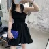 Váy liền thân nữ 2019 hè mới không đều nếp gấp thiết kế váy hoa gợi cảm thời trang váy đen nhỏ - Sản phẩm HOT Sản phẩm HOT