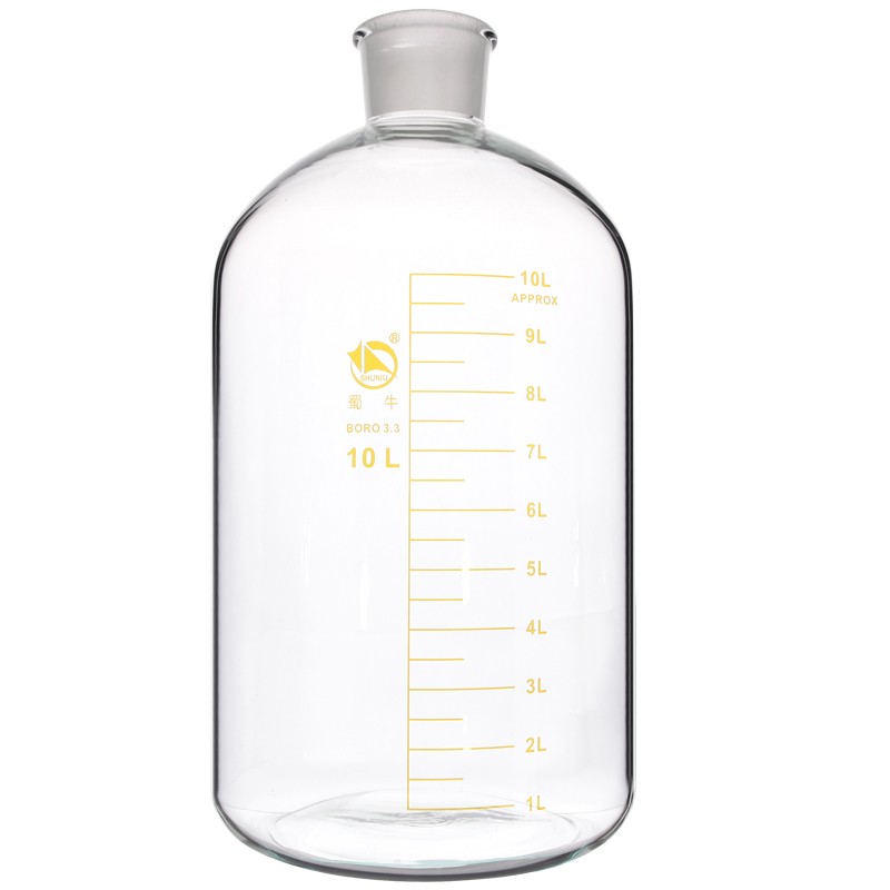 Shuniu brand scale serum bottle large-capacity reagent bottle 2500 5000l high borosilicate thickened wide-mouth bottle 10mL