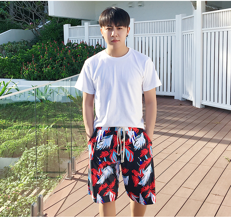 Quần đi biển quần nhanh nam đi biển nghỉ mát quần short đi biển Quần short nam bình thường suối nước nóng quần bơi năm điểm quần lớn quần short đi biển nữ