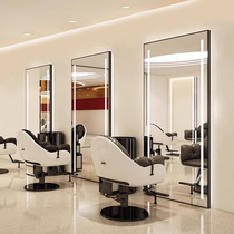新款网红理发店镜台美发镜子发廊专用剪发镜子壁挂式单面全身镜子
