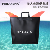 PRIDONNA Mermaid Mahina flipper storage bag waterproof large capacity portable swimming bag beach handbag