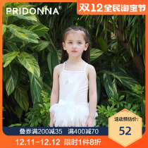 2020 Split Donna Elegant Little Swan Ballerina Dress Girls Three-piece Swimsuit