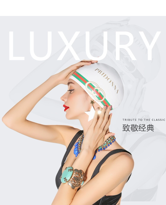 Phổ PRIDONNA Dora 19 mũ bơi silicon mới cho nữ chuyên nghiệp lông tai dài không thấm nước mũ bơi người lớn lớn