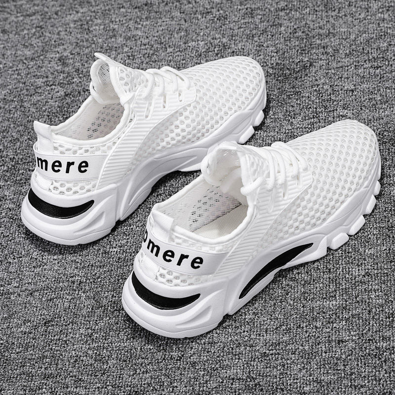 Spring breathable deodorant men's shoes Korean version trend mesh shoes men's student sports shoes men's casual all-match mesh shoes