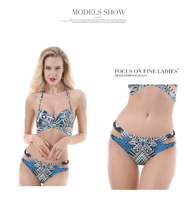Sexy Bikini Tách áo tắm Nữ Tam giác mỏng ngực nhỏ Tập hợp Beach Resort Spa In áo tắm - Bikinis áo tắm cao cấp