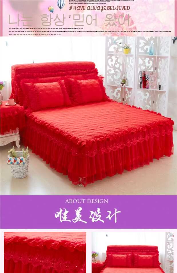 Váy ngủ ren đơn trải giường trải giường phiên bản mới của Hàn Quốc 1,5 m 1,8 m trải giường - Váy Petti váy giường khách sạn