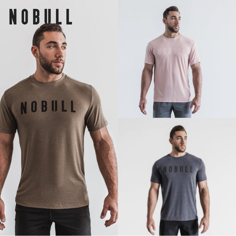 NOBULL men classic short sleeve Crossfit comfort sports tops fitness yoga squat hard to pull tri-color into