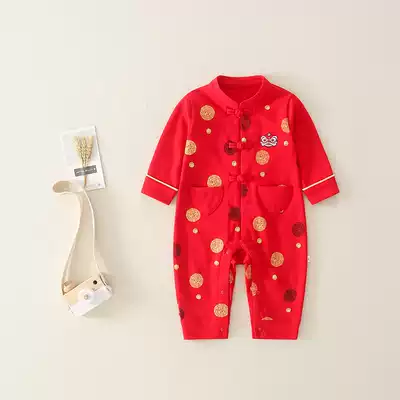 Baby jumpsuit spring baby one year old week dress boy summer baby dress full moon dress