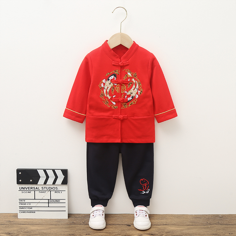 Baby's first-year-old dress, men's Tang suit, spring and autumn children's Han suit, boys suit, summer baby's birthday scratch clothes