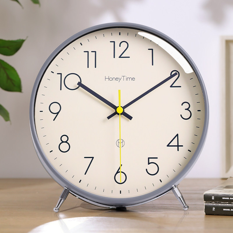 2023 clock pendulum desktop alarm clock pendulum clock desktop seat clock home living room placed timepiece clock silent pendulum piece-Taobao