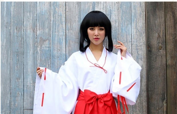 Mèo giáo viên Platycodon phù thủy trang phục Anime Inuyasha toàn bộ kimono Trang phục COSplay Đạo cụ tóc giả trang phục cosplay