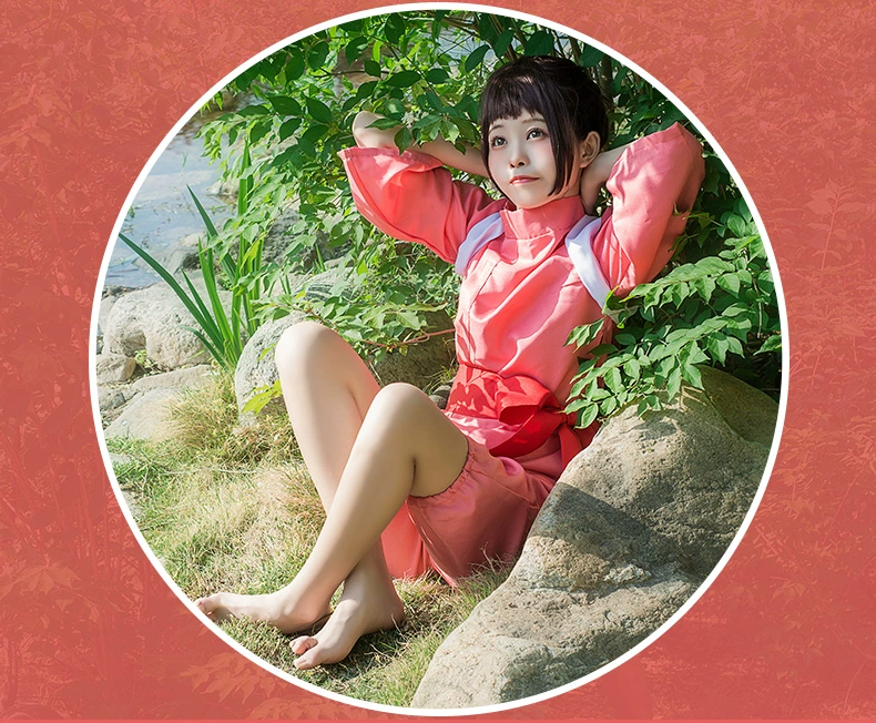 Cô giáo mèo Xiao Qian và Chihiro COS toàn bộ trang phục cosplay hầu gái hoang dã Chihiro kimono retro Nhật Bản
