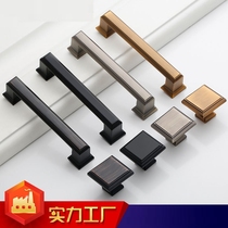American handle cabinet door wardrobe cabinet drawers Nordic style modern minimalist black cupboards door handle retro