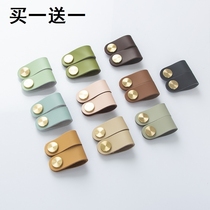 Nordic Wardrobe Pilahand Light Lavish Drawer Cabinet Cabinet Leather Cortex Thickened Genuine Leather Children Room Crashworthy