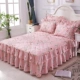 Đầm cotton loại dày phủ giường đơn mảnh cotton chống trượt giường bông ấm phiên bản Hàn Quốc của bộ chăn ga gối chống bụi