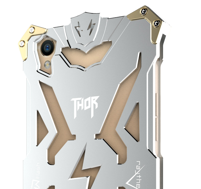 SIMON THOR Aviation Aluminum Alloy Shockproof Armor Metal Case Cover for OPPO R9 Plus & OPPO R9