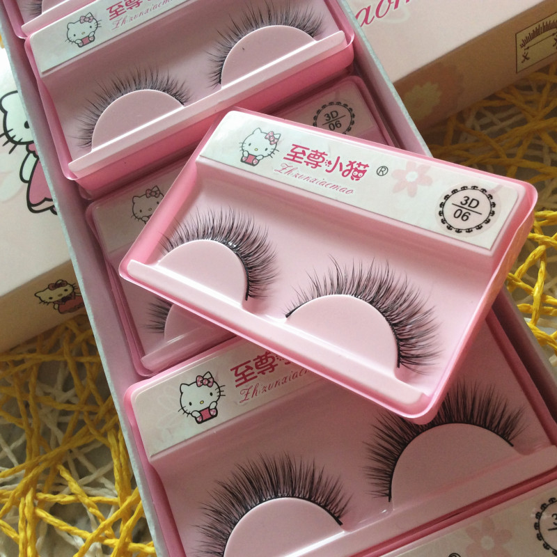 Lông mi giả 3d tối ưu Kitten Trang điểm nude tự nhiên mở rộng mắt hàng ngày cộng với thi đua dài - Lông mi giả mi giả gân trong tự nhiên