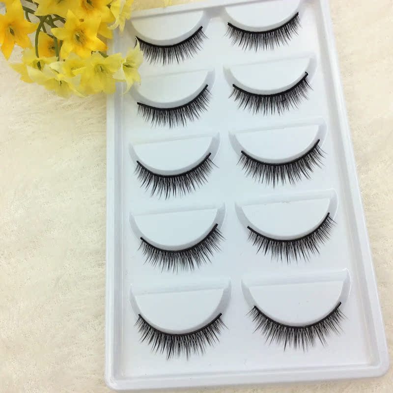 Lông mi giả 806 được thiết lập để gửi keo mô hình siêu nhiên Suyan người mới bắt đầu mô phỏng lông mi ngắn màu đỏ - Lông mi giả gel kích mí mắt