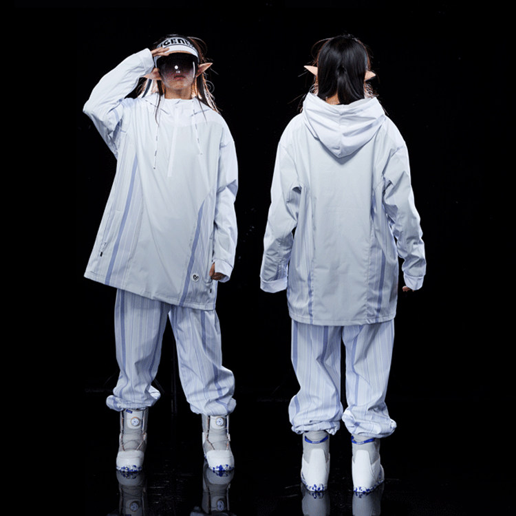 Virginia VIGENERE 2122 new ski hoodie Fashion brand stitching ski and double board hooded ski wear