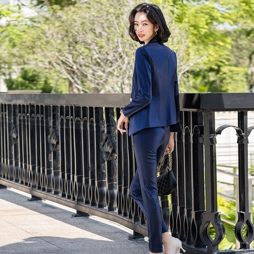 Сиреневый комплект, костюм для отеля для работы, в корейском стиле