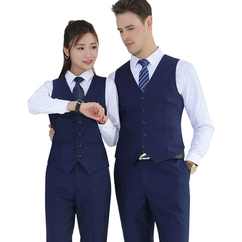 Комплект подходит для мужчин и женщин, костюм, пиджак классического кроя, жилет для работы