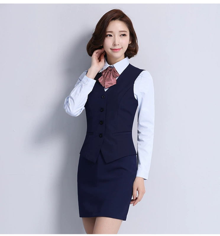 Bai Ling chuyên nghiệp vest nữ phỏng vấn ăn mặc overalls khách sạn lễ tân vest đồng phục ngân hàng dụng cụ