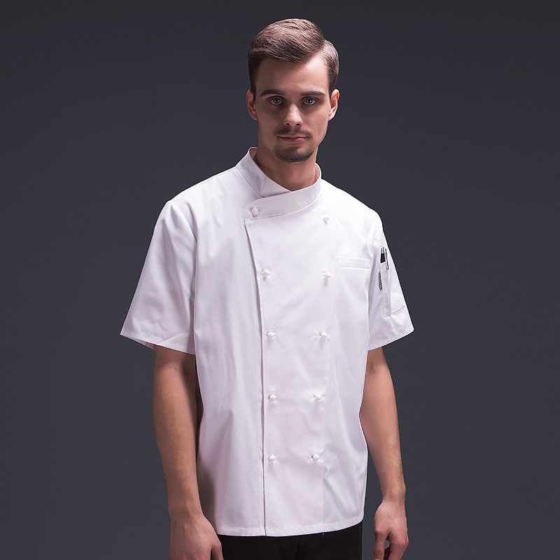 Nhà bếp Lên trên Vận Chuyển Miễn Phí Workwear Nam Summer Chef của Chef của Uniform ngắn tay áo đầu bếp của