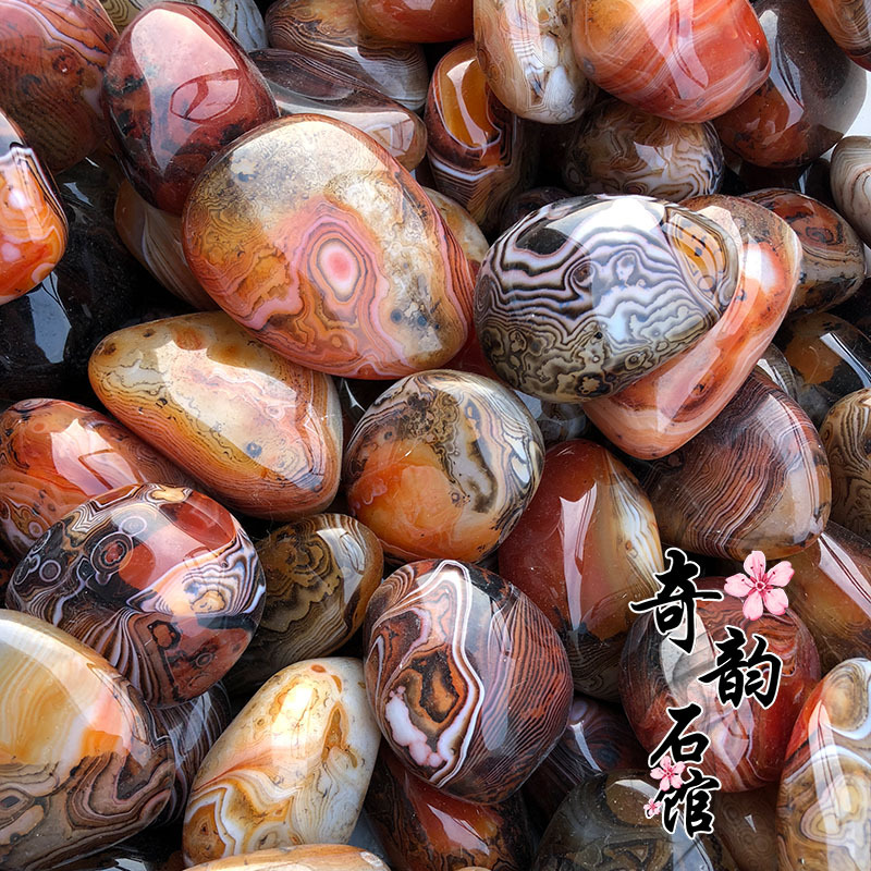 Madagascar Agate Raw Stone, Unique Stone, Patterned Lines, Bare Stone, Aquarium Stone, Ornamental Stone, Zen Stone