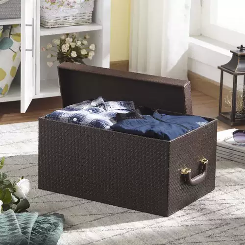 Большая кожаная коробка для хранения хранилища содержит автомобиль автомобиля автомобиля для покрытия для коробки для коробки.