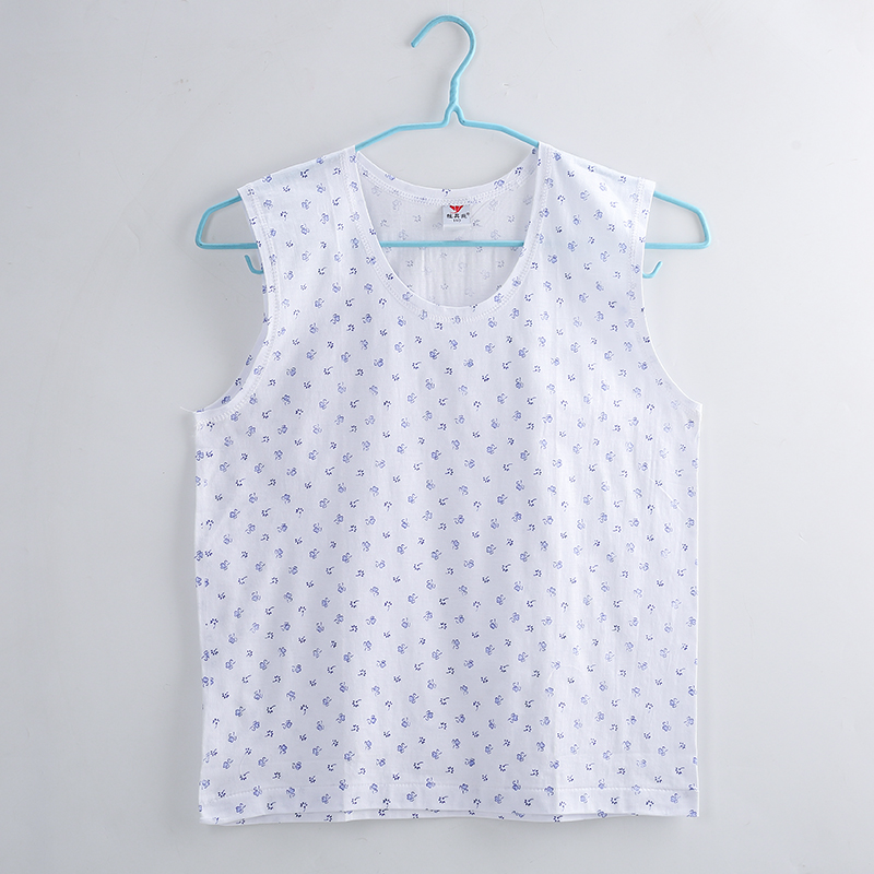 Bà già cotton mùa hè vai rộng tay áo trung niên Áo bà già cotton cộng với phân bón tăng vest áo lót cho con bú