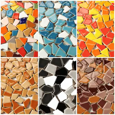 Ceramic shaped mosaic tile free gravel garden floor tiles background wall balcony hotel personality puzzle