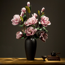 Chinese Magnolia simulation flower fake flower living room furnishings coffee table decoration porch floral ornaments table silk flower dry bouquet