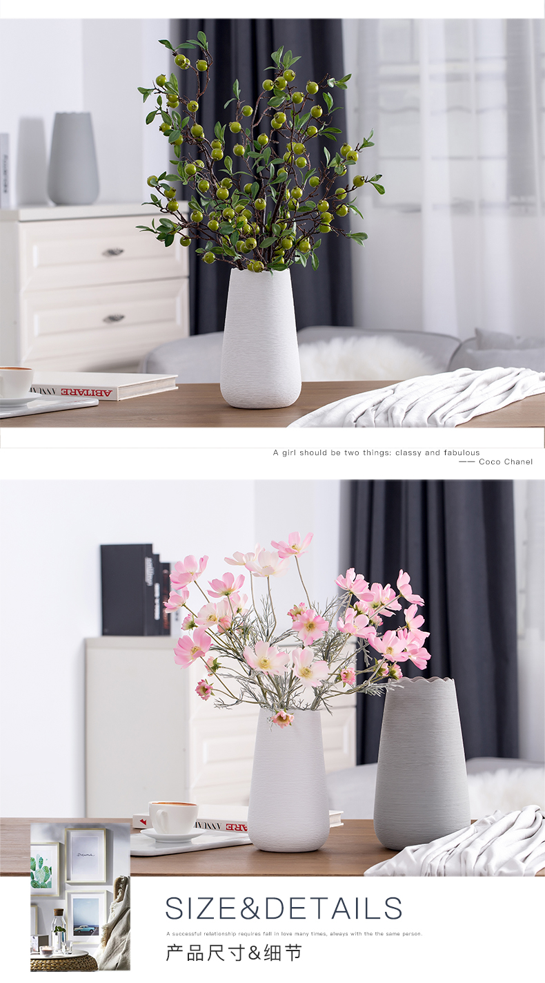 Nordic I and contracted land sitting room creative flower arranging dried flower ceramic vases, furnishing articles home decoration decoration