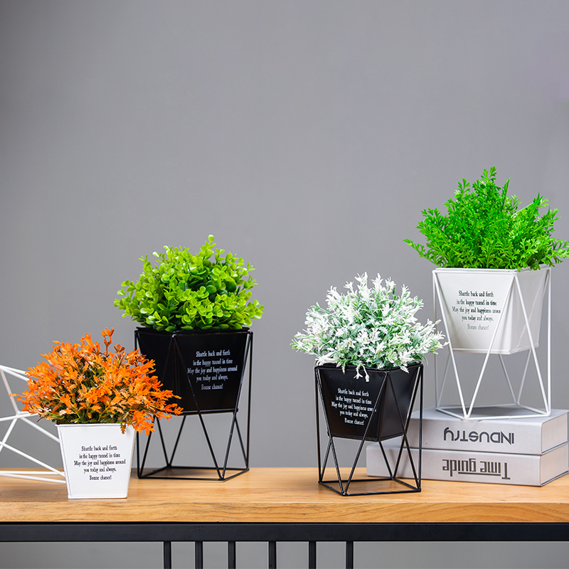 Such as a flower opening net red Nordic ins simulation plant green plant small potted living room ornaments landing iron fake bonsai