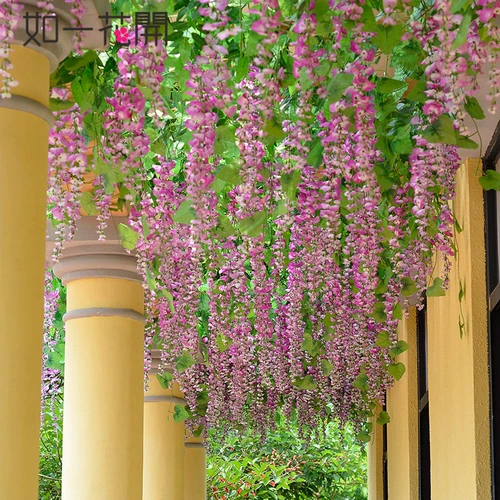 Дилер недвижимости в сфере недвижимости супер мягкая инженерная инженерная инженерная инженерная инженерная инженерия глицерия Цветочная лоза и виноградная лоза Поток -потолок декоративные пластиковые фальшивые цветы