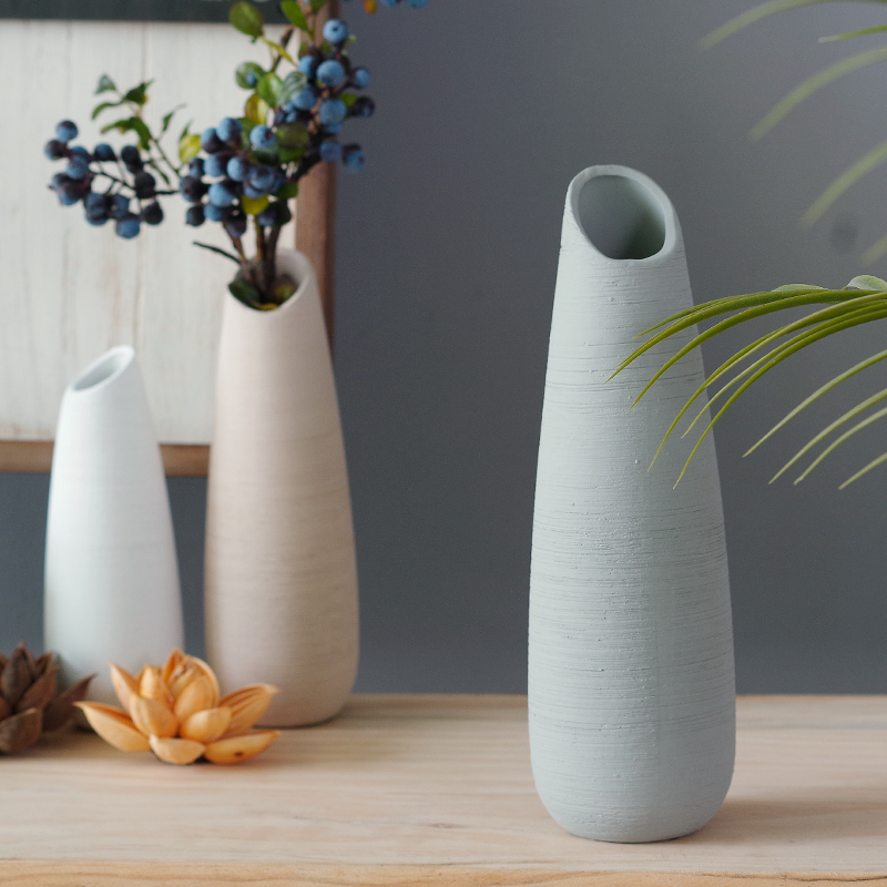 Like a flower, the Nordic ceramic biscuit firing floret bottle contracted dry flower vase sitting room adornment porcelain desktop furnishing articles