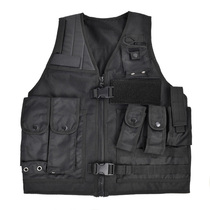  Nylon protective vest Patrol equipment combat mens outdoor nylon security black multi-pocket tactical thin vest