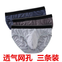 Underpants mens ice mesh breathable summer ultra-thin short pants mens modal mesh mens underwear breifs