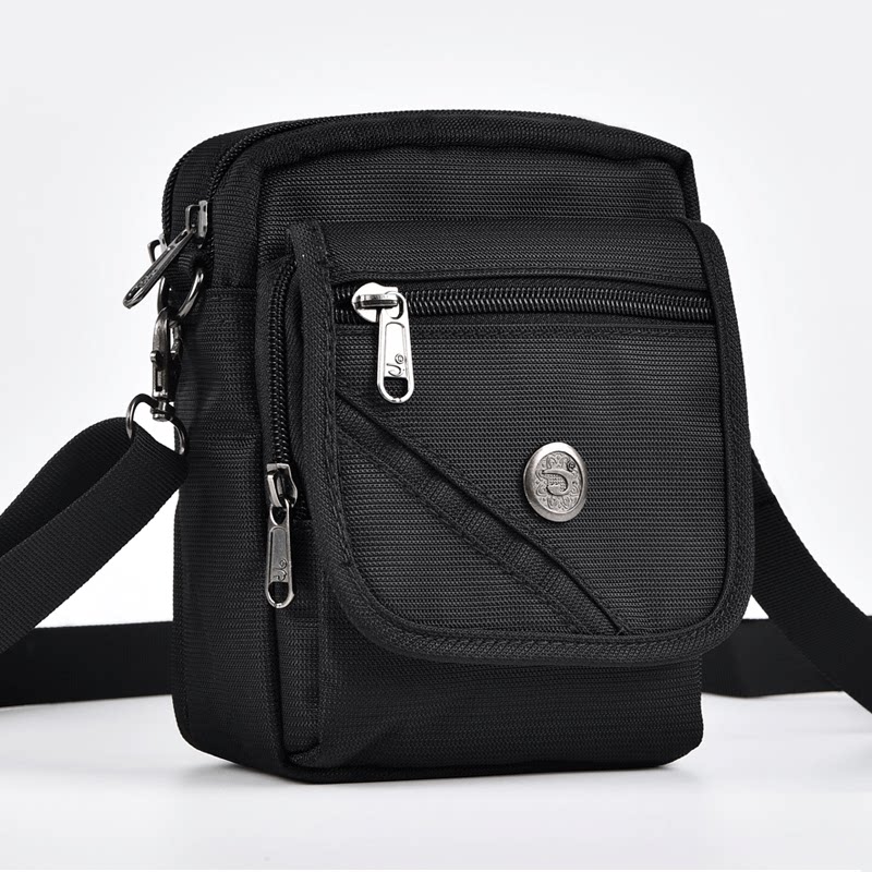 Versatile wearing strap mobile phone bag Male large capacity vertical section Strap Pocket Wear resistant waterproof single shoulder inclined cross packet