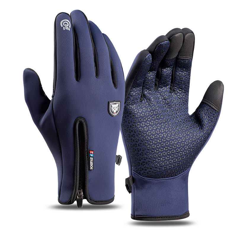 Winter cycling motorcycle gloves men and women waterproof touch screen women's sports windproof and cold warm fleece ski gloves
