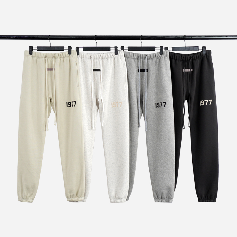 Fog Essentials Flocked 1977 Pants High Street Loose Casual Sports Autumn Winter Jogger Sweatpants for Men